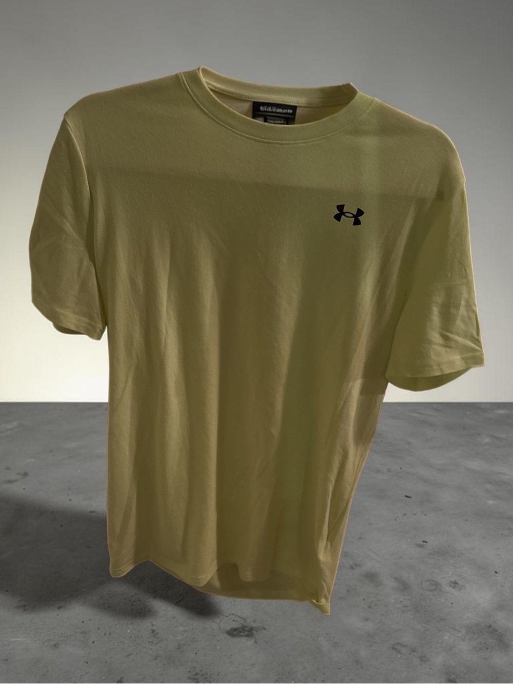 Under Armour Bright Yellow Short Sleeve Performance Tee with Black Logo